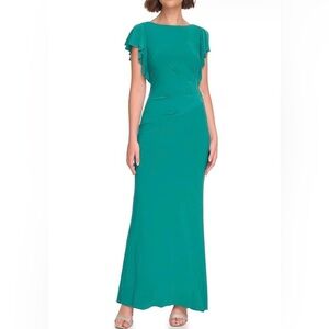 Jessica Howard Elegant Teal Evening Gown